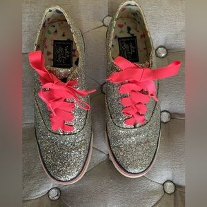 Silver Glitter Sperry Top Siders